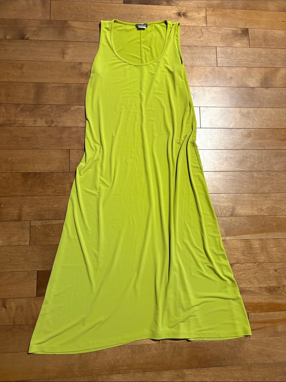 Chartreuse Green Sleeveless Maxi Dress